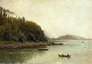 Albert Bierstadt Indians Fishing oil on canvas